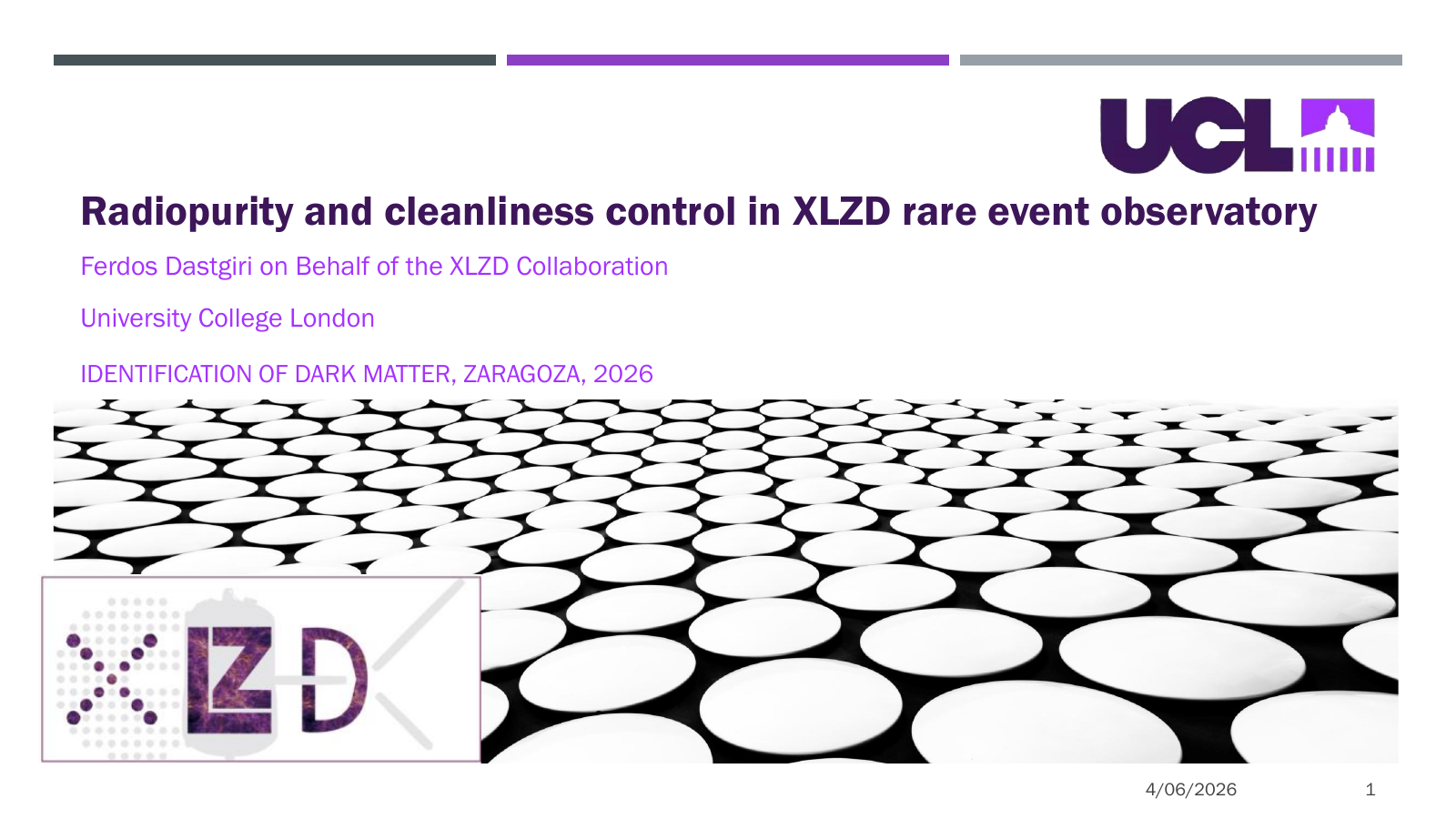 First slide of Radiopurity and cleanliness control in the XLZD rare-event observatory