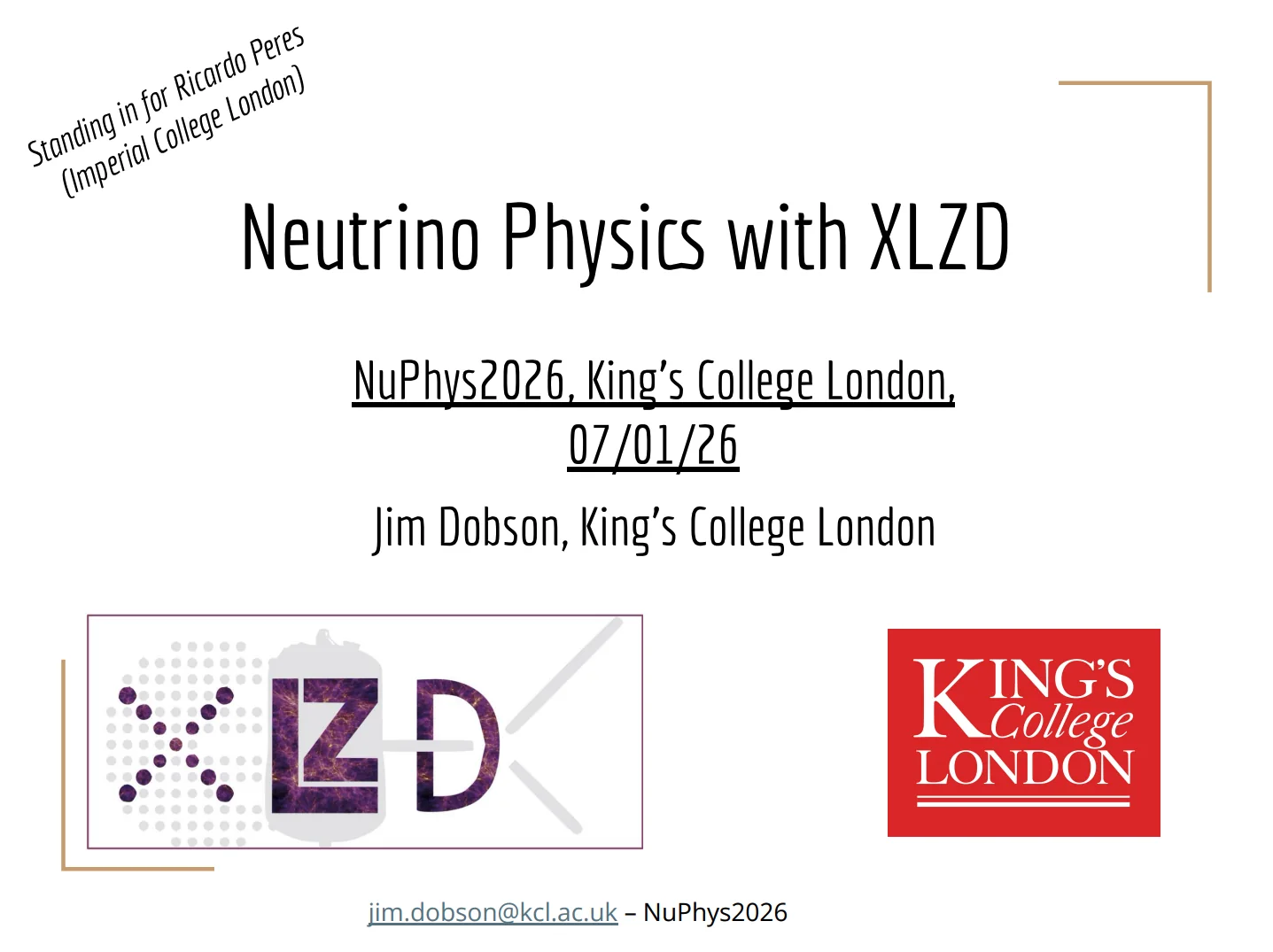 First slide of Neutrino Physics with XLZD
